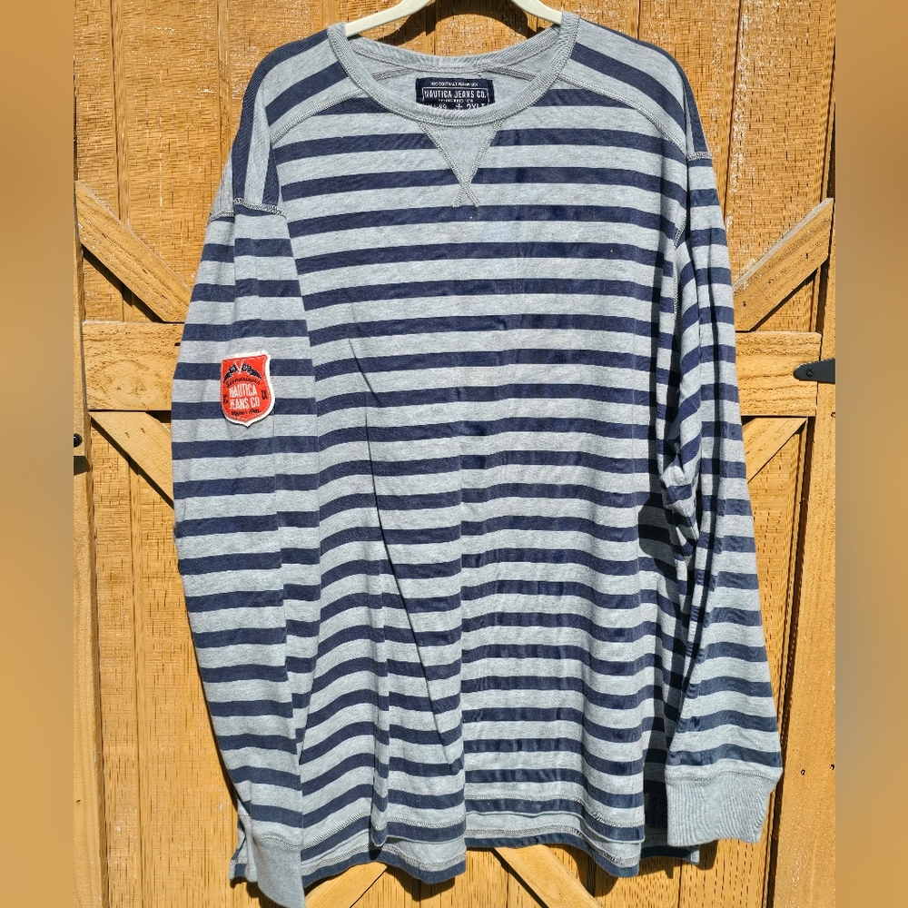 Nautica Striped Long Sleeve Shirt 2XLT
